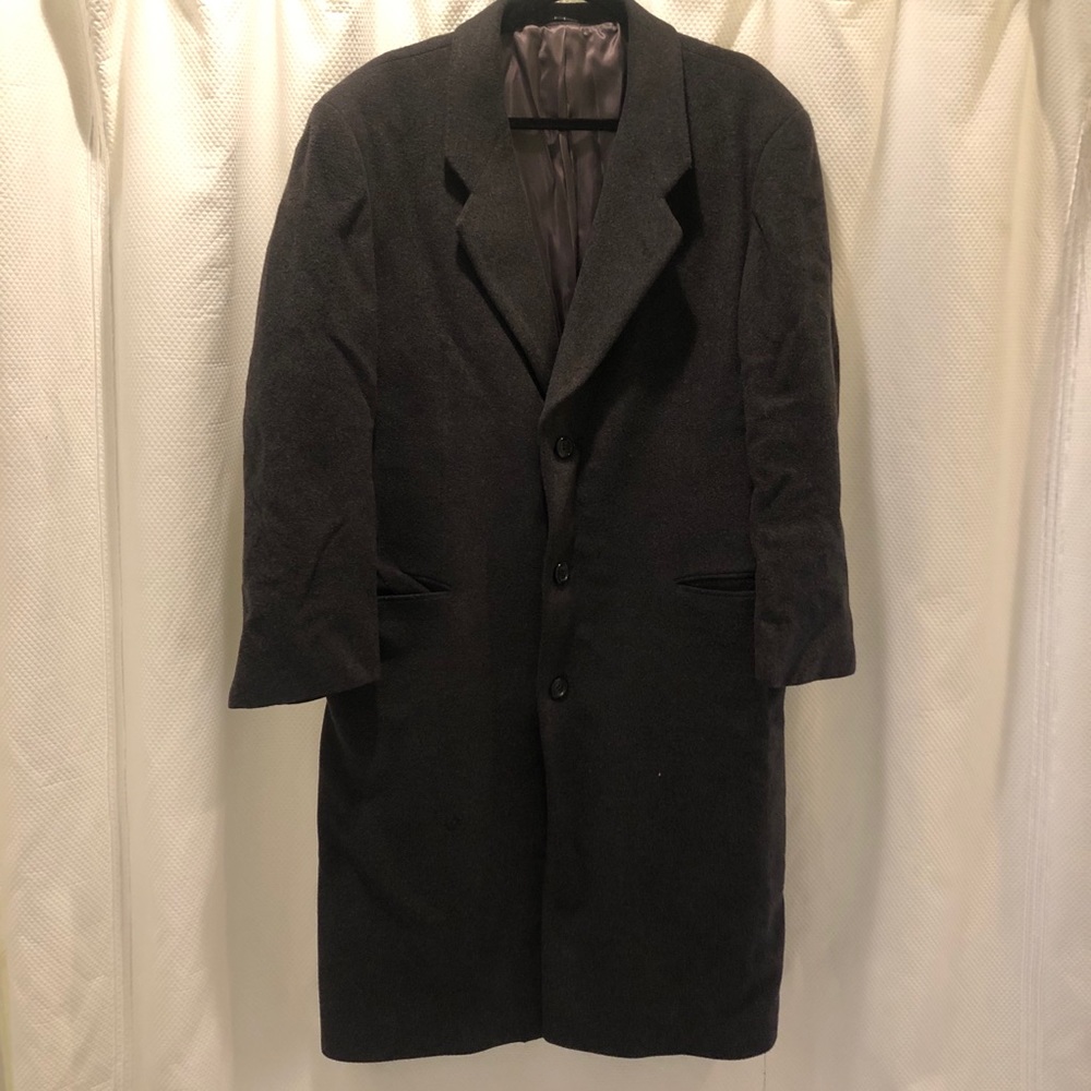Men’s Gray Cashmere Blend Overcoat